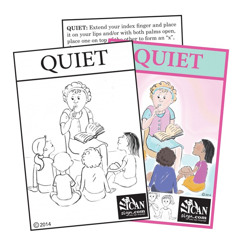 be quiet sign for kids
