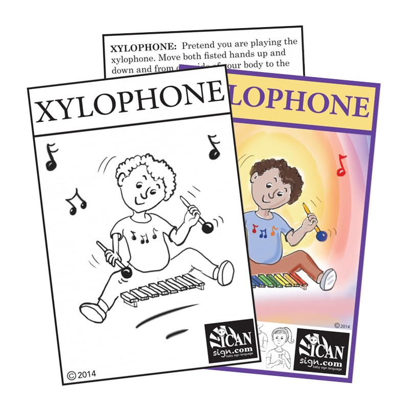 ASL Flashcard: Xylophone